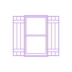 Buildings Window Shutters Board Batten Sticker Outline Svg File, Free Vectors File